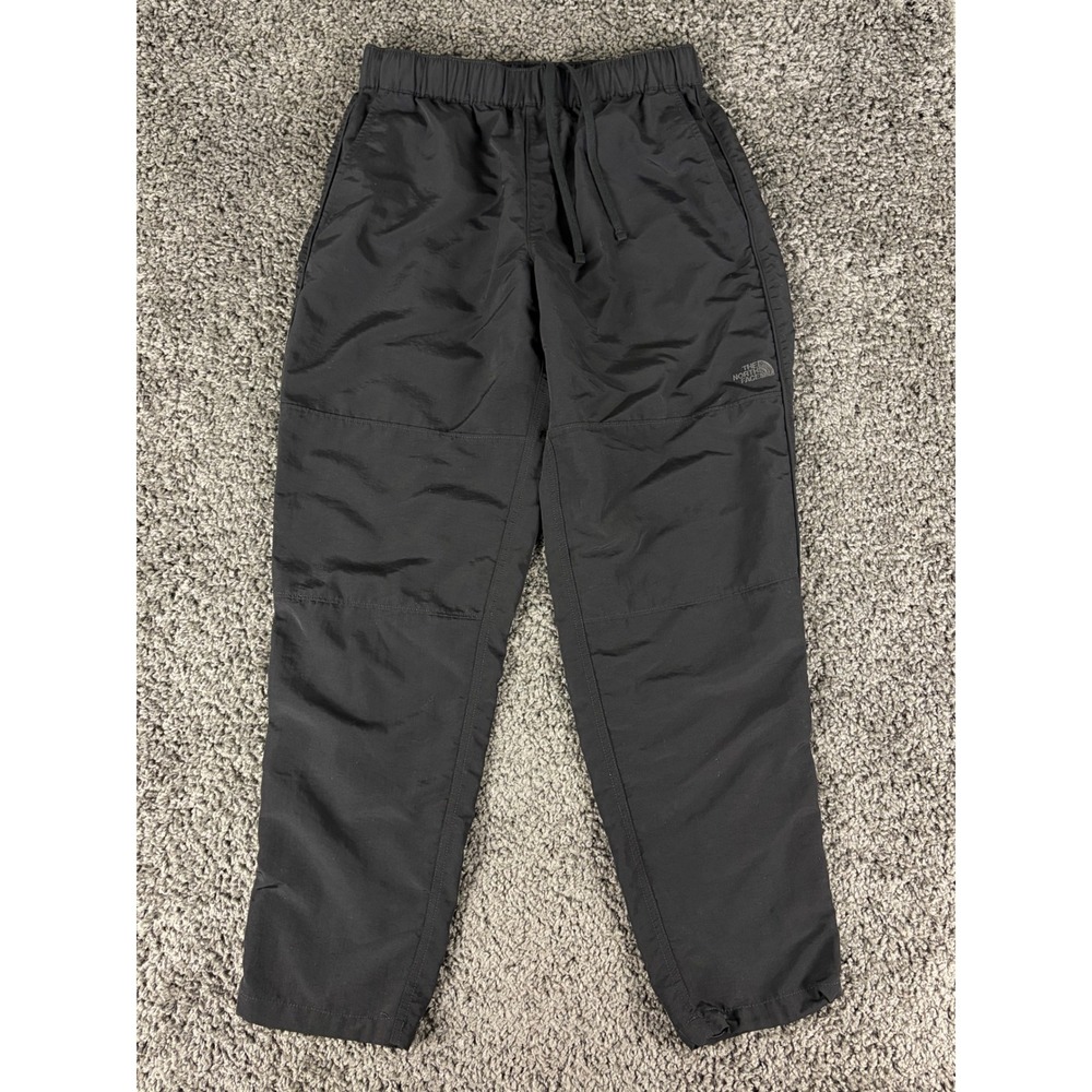 The North Face Mens Black Nylon Wind Pants Size Small Drawstring Hiking Training